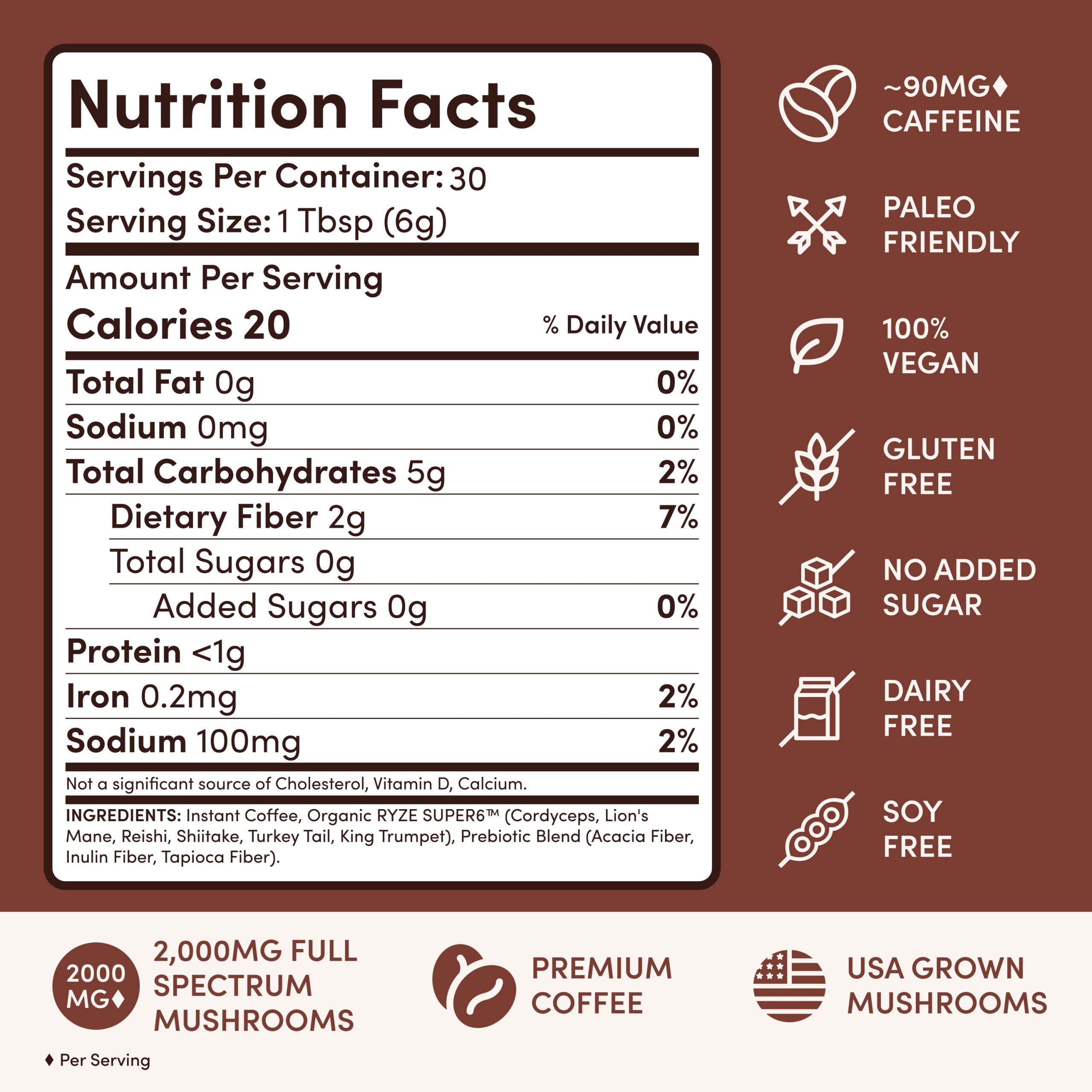 Mushroom Coffee Dark Roast Starter Kit (60 servings) - 图片 7